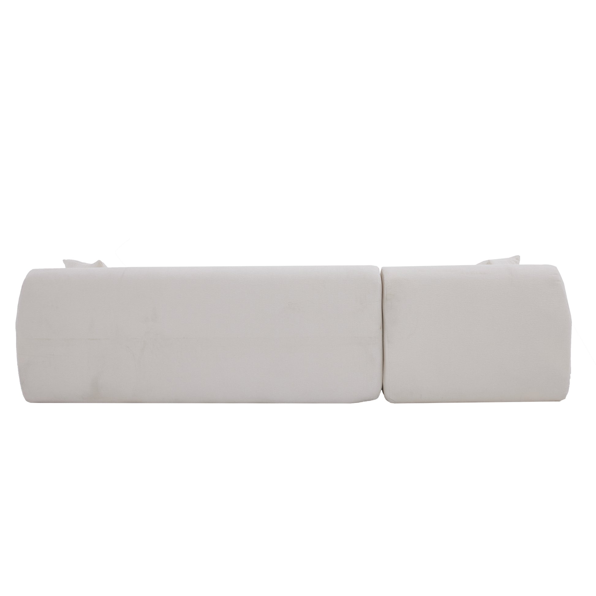 Modern Large L Shape Modular Sectional Sofa For Living Room, Bedroom, Salon, 2 Piece Free Combination, Simplified Style Old Sku:Wy000356Aaa Beige Polyester 3 Seat