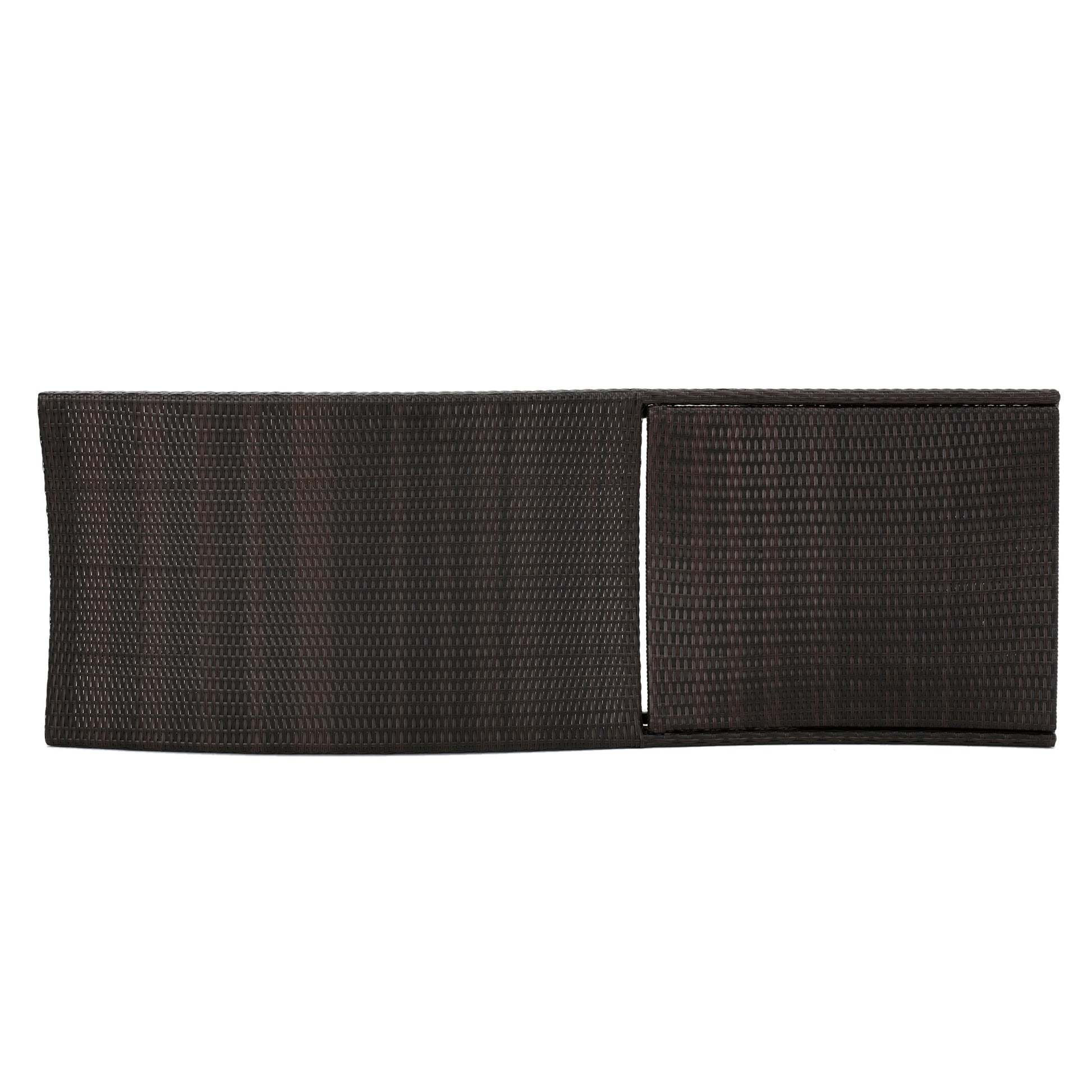 Salem Pe Wicker Chaise Lounge Brown Pe Rattan Iron