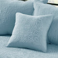 6 Piece Reversible Soped Edge Daybed Cover Set Blue Daybed Blue Polyester