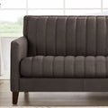 Ennis Leather Loveseat Chocolate Down Filling Genuine Leather