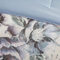 8 Piece Cotton Printed Comforter Set Blue King King Blue Polyester