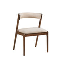 Walnut Finish Dining Chairs 2Pc Set Upholstered Back And Seat Cushion Modern Dining Kitchen Furniture 1Pc Walnut Dining Room Contemporary Wood