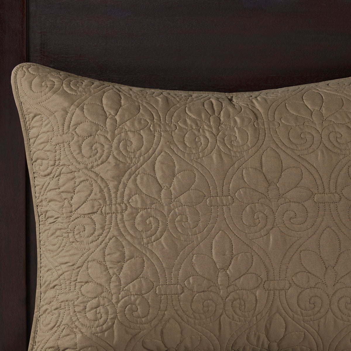 Reversible Bedspread Set Mocha Queen Mocha Cotton