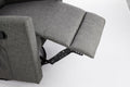 Rocking Recliner Chair With Large Footrest, Stain Resistant Faux Leather Recliner Rocker, Single Sofa Recliner For Living Room, Office, High Back, Upholstered Deep Seat, Grey Grey Metal