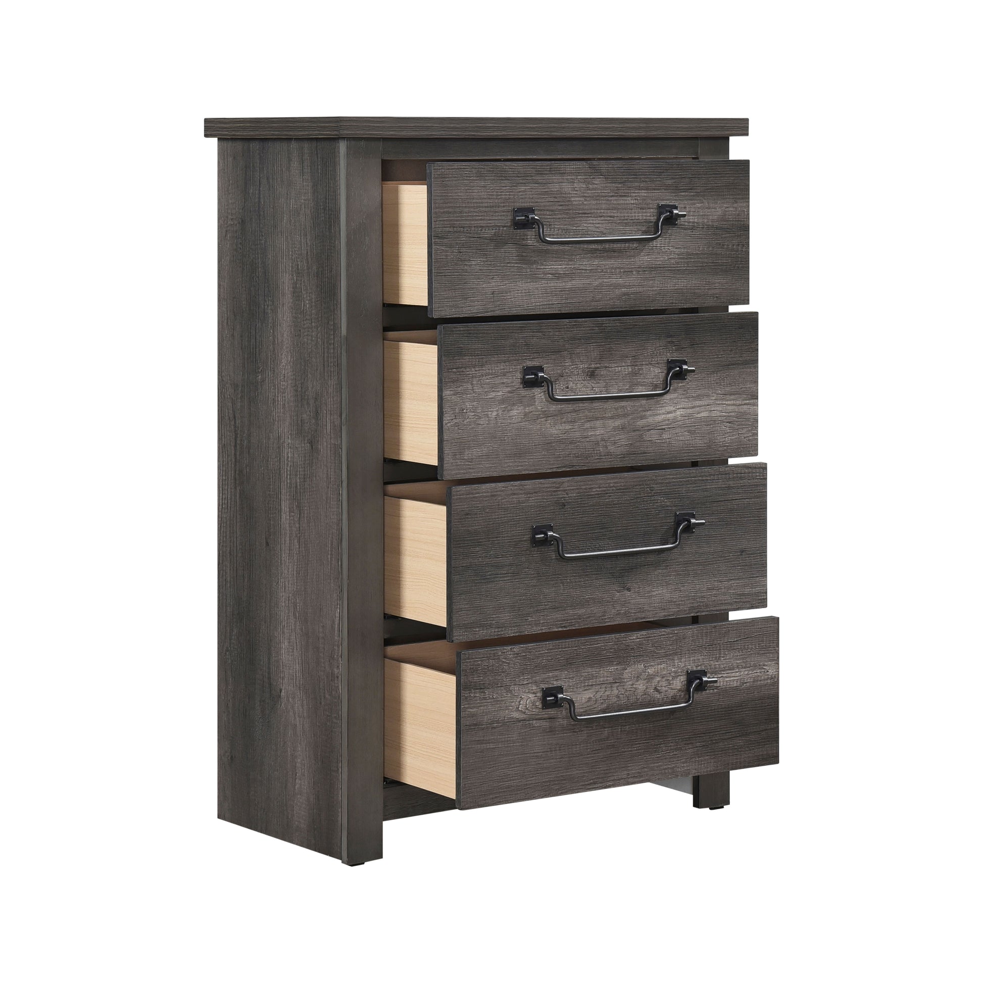 Gray Finish 4 Drawers Storage Chest 1Pc Wooden Furniture Traditional Design Gray Wood