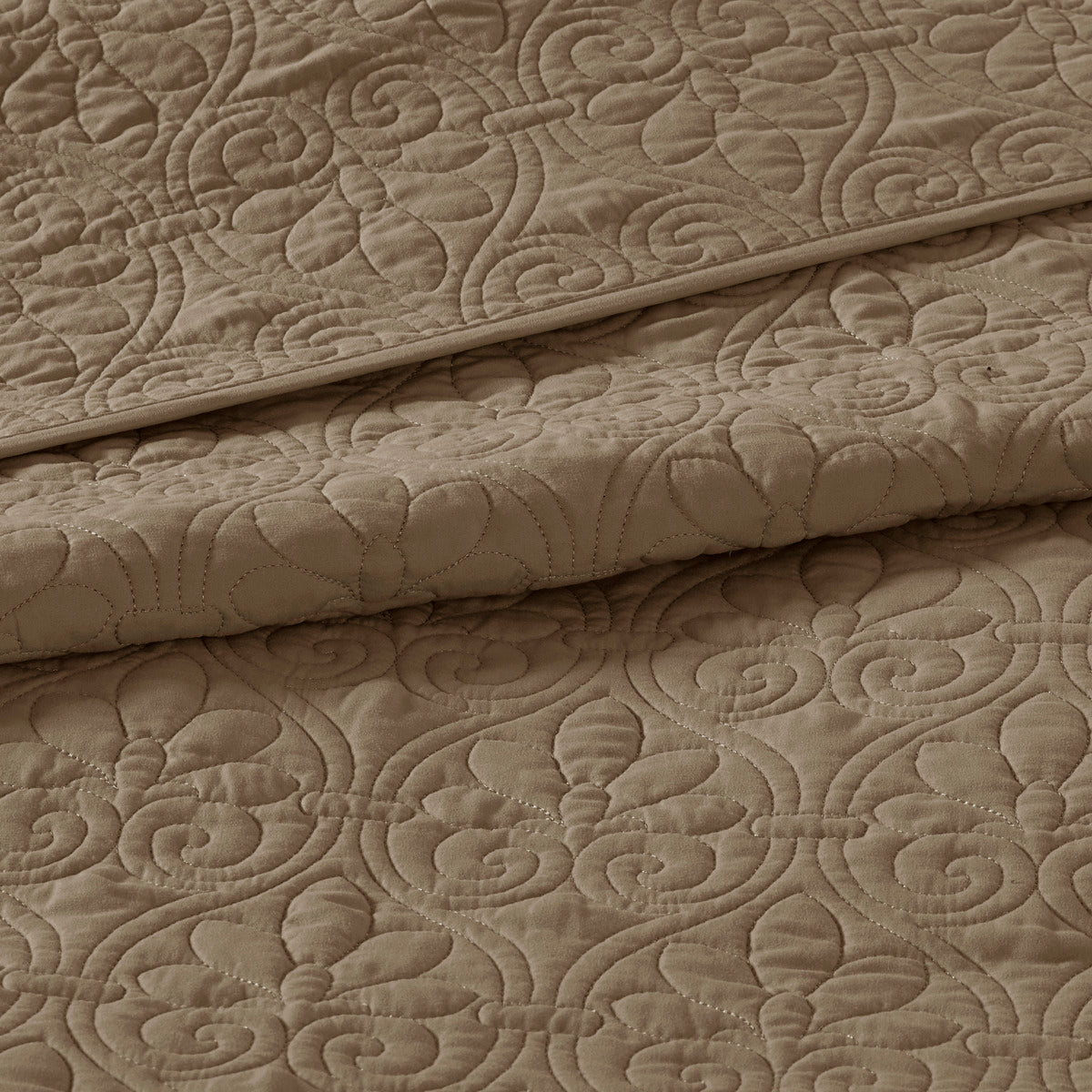 Reversible Bedspread Set Mocha Queen Mocha Cotton