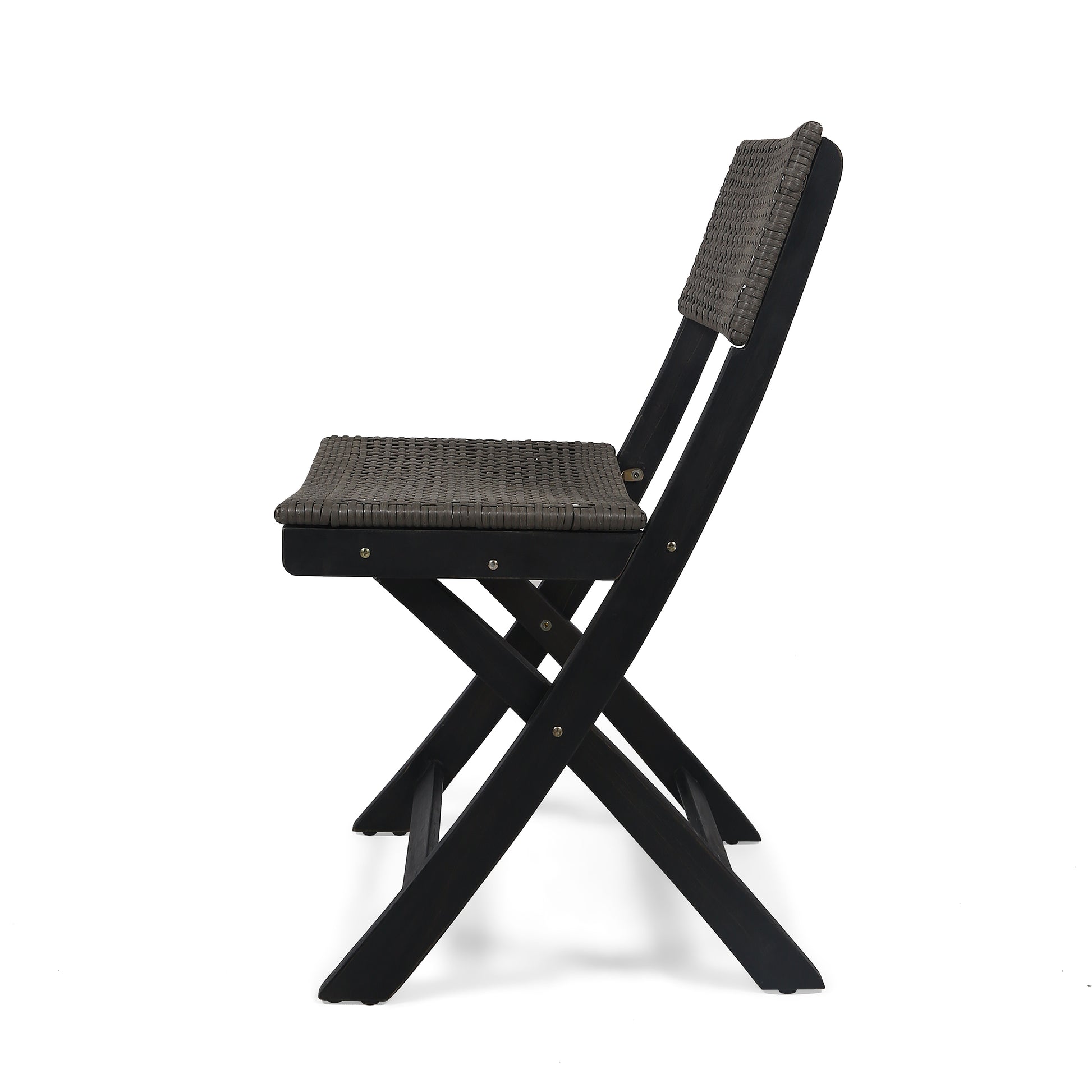 Hillside Bistro Chair,Set Of 2 Grey Brown Wood