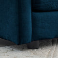 3 Piece Sofa Set With Arm Pillows And Toss Pillowssofa Set Include 2 Piece Of Arm Chair And One 2 Seat Sofa, Space Saving Casual Sofa Set For Living Room, Blue Chenille Blue Chenille 4 Seat