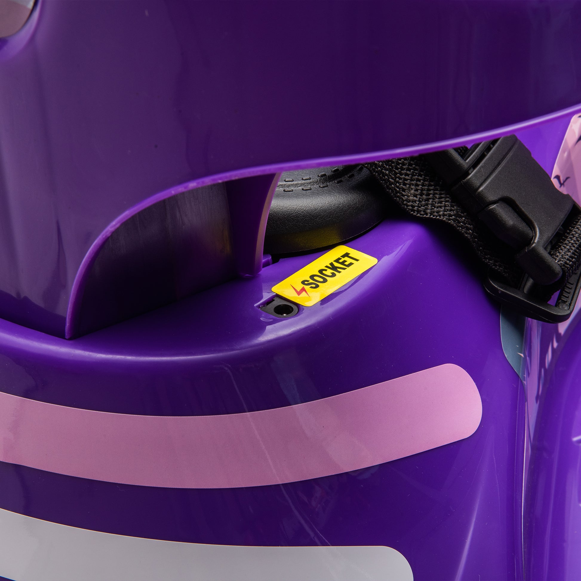 12V Kids Ride On Bumper Car W Parents Control,Rotate 360 Degrees,Two Handed Switch For Direction Control,Bumper Strip,Light Belt,Mp3 Music,Bluetooth,Provide A Speed Of 0.75Mph For Kids Of 2 5 Purple