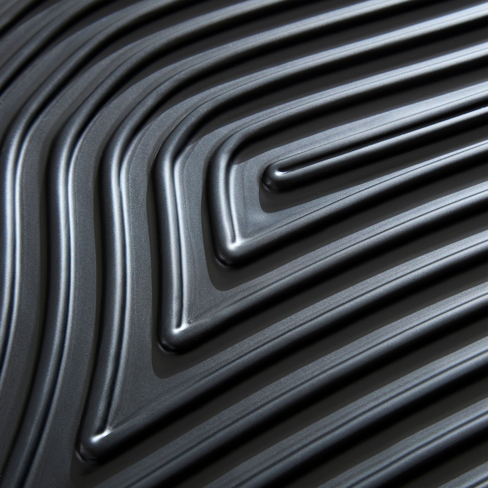 47.24''Fiberglass Clound Coffee Table For Living Room,Matte Black Relief Table Front Of The Sofa, Irregular Center Table For Apartment,No Need Assembly Black Fiberglass