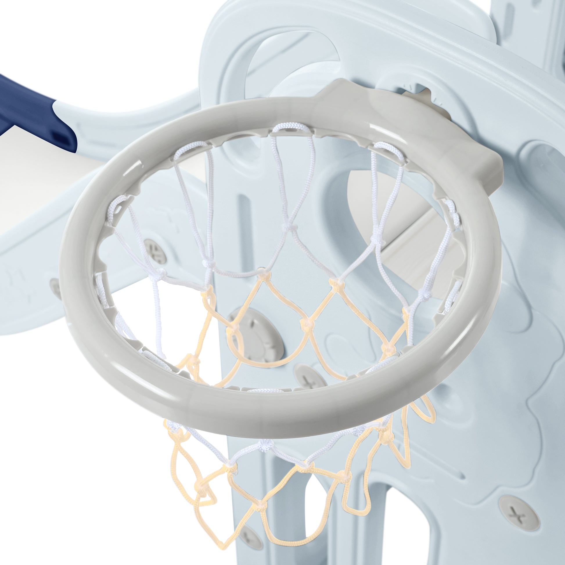 5 1 Toddler Slide Set, Freestanding Space Set With Slide, Kids Slide Playset Structure, Telescope And Basketball Hoop, Toy Storage Space, Kids Climbers Playground Blue 50 99 Lbs Cute 1 To 2 Years Hdpe Indoor & Outdoor Use