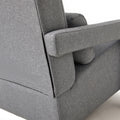 Modern Upholstered Accent Chair, Comfortable Linen Fabric With A Pillow For Living Room,Bedroom.Linen, Dark Grey Dark Grey Primary Living Space Modern Pine Foam Wood Fabric