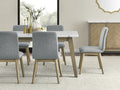 Vida Polyester Side Chair Set Of 2 Gray Dark Gray Wood