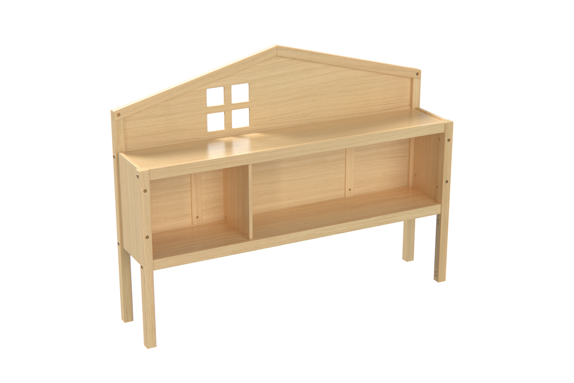 Headboard Storage Cabinet For Full Size Montessori Floor Bed Natural,Freely Collocation Natural Mdf