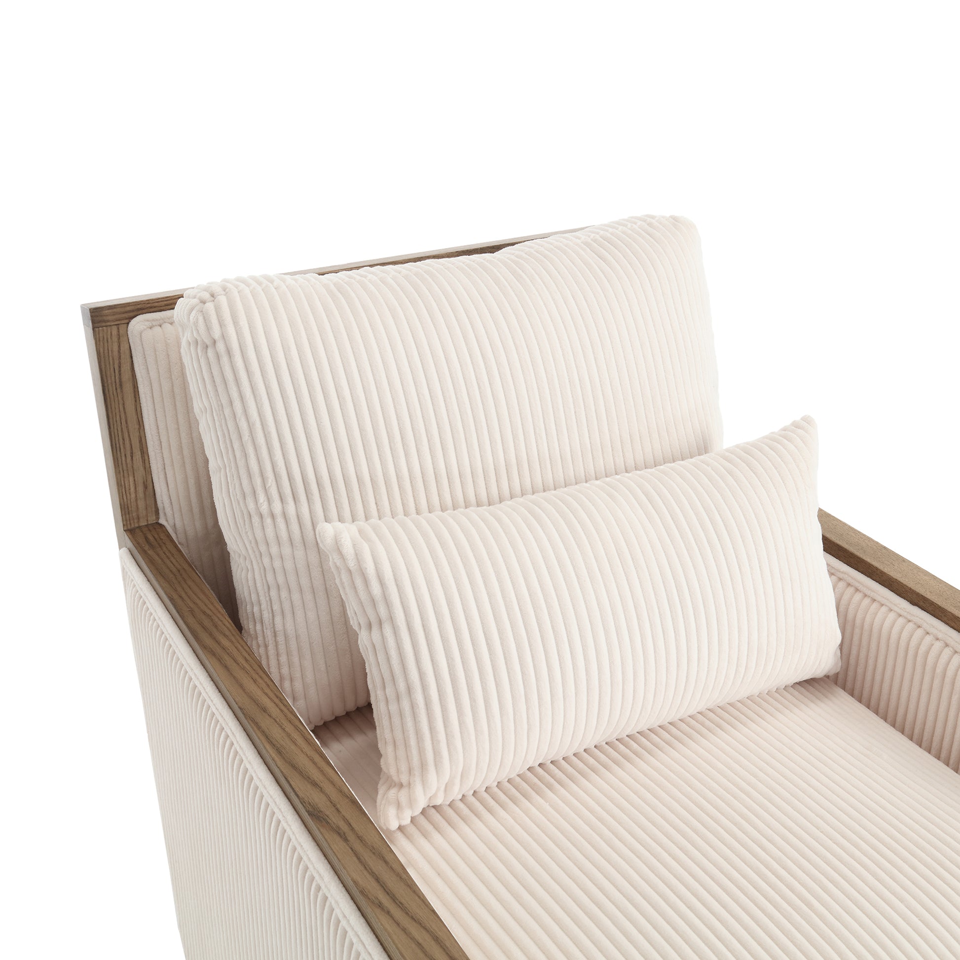 Coolmore Corduroy Swivel Barrel Chair, Comfy Accent Sofa Chair For Living Room, 360 Degree Swivel Barrel Club Chair, Leisure Arm Chair For Nursery, Hotel, Bedroom, Office, Lounge Beige Beige Primary Living Space Foam Corduroy