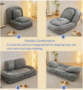 Human Dog Bed ,Lazy Sofa Couch ,5 Adjustable Position,Sit,Sleep,Fold,Suit To Put In Bedroom, Living Room ,Space Saving Design,Gray Gray Polyester Metal Primary Living Space Medium Soft Cushion Back