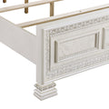 Classic Luxury Pearl White Finish King Bed Button Tufted Upholstered Headboard Bedroom Furniture 1Pc, Dart Molding Design Panels Box Spring Required King White Wood Bedroom Bed Frame Polyester Wood
