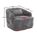 Coolmore Swivel Barrel Chair, Comfy Round Accent Sofa Chair For Living Room, 360 Degree Swivel Barrel Club Chair, Leisure Arm Chair For Nursery, Hotel, Bedroom, Office, Lounge Gray Boucle Gray Primary Living Space Foam Boucle