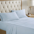 12 Piece Comforter Set With Cotton Bed Sheets Blue Brown Cal King California King Blue Brown Cotton