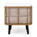Nic Club Chair Brown Pe Rattan Iron Waterproof Fabric