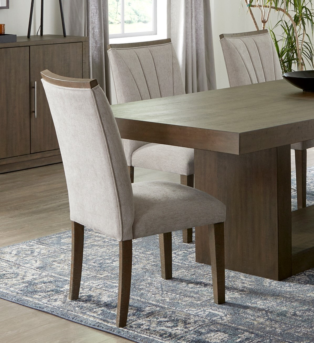 Contemporary Design Dining Side Chairs Set Of 2, Brown Finish Wooden Furniture Brown Dining Room Contemporary Side Chair Set Of 2 Wood