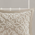 3 Piece Tufted Cotton Bedspread Set Taupe Full Queen Taupe Cotton
