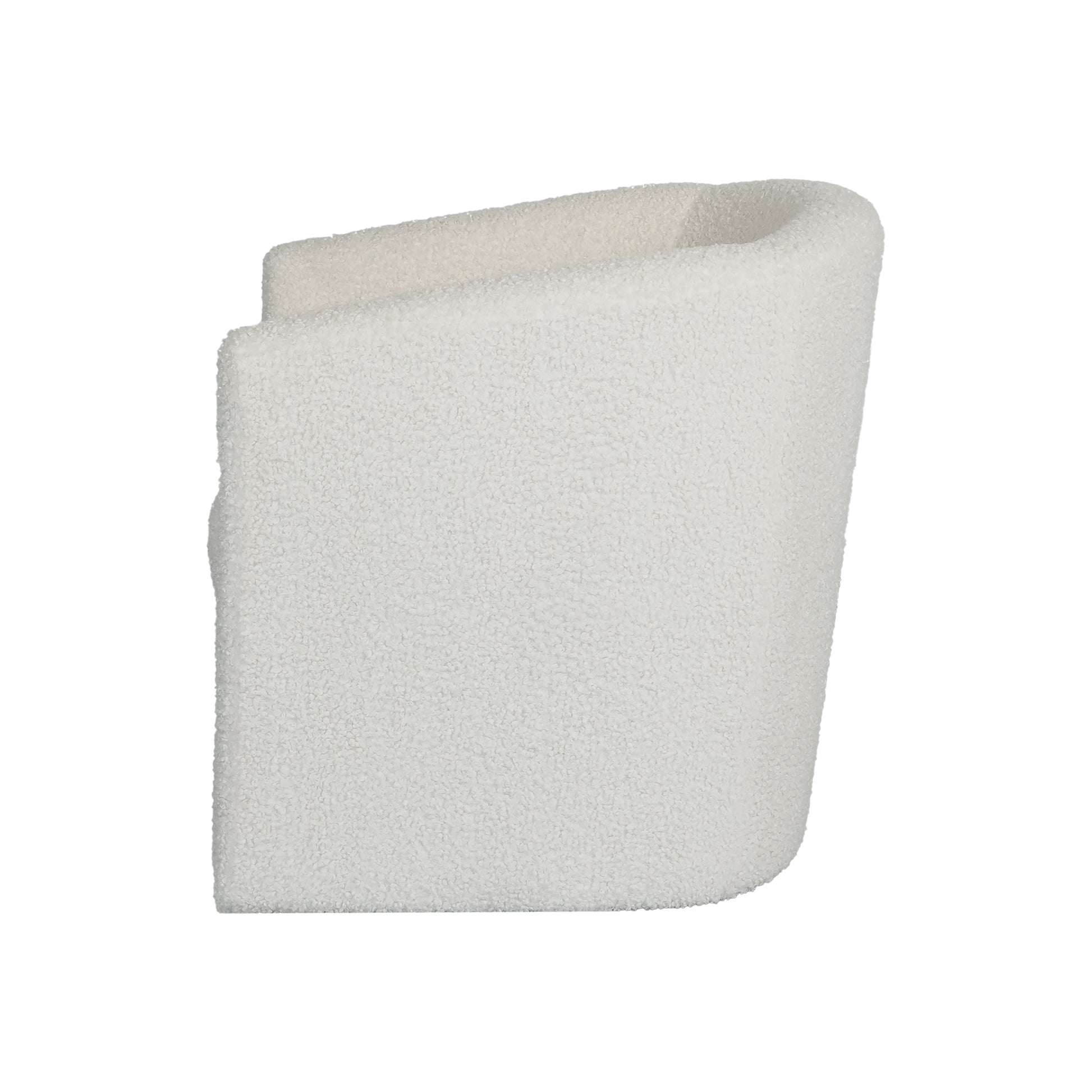 Teddy Velvet Swivel Chair, White, No Installation Required White Teddy