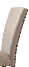 Nolan Linen & Salvage Dark Oak Finish Side Chair Set Of 2 Dark Oak Linen,Synthetic Wood