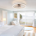 Ceiling Fan With Lights Dimmable Led White Acrylic Iron