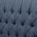 One And Half Seater Recliner Navy Blue Fabric