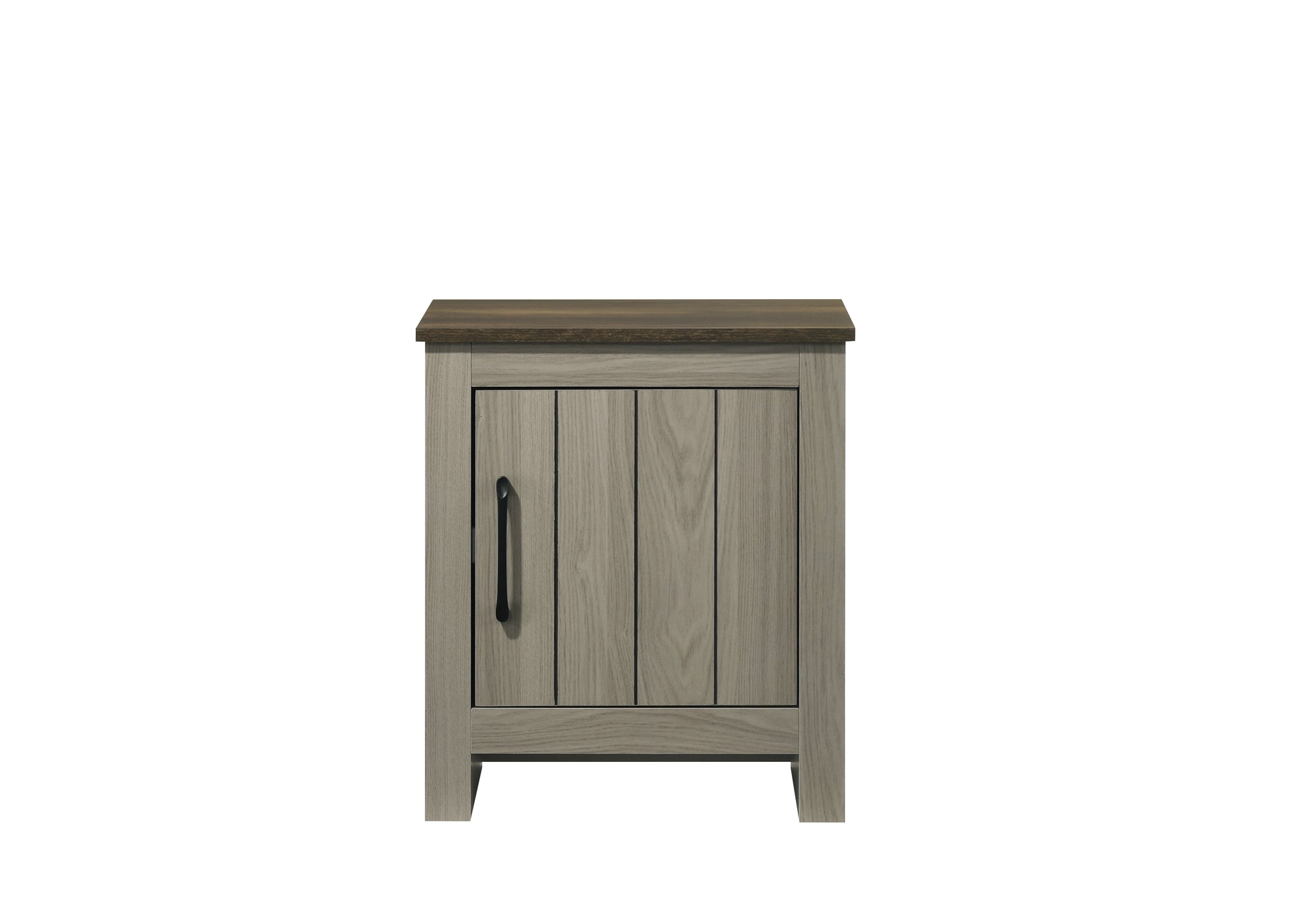 Nyla 16"W Gray Oak End Table, Side Table, Nightstand With Cabinet Door Gray Wood