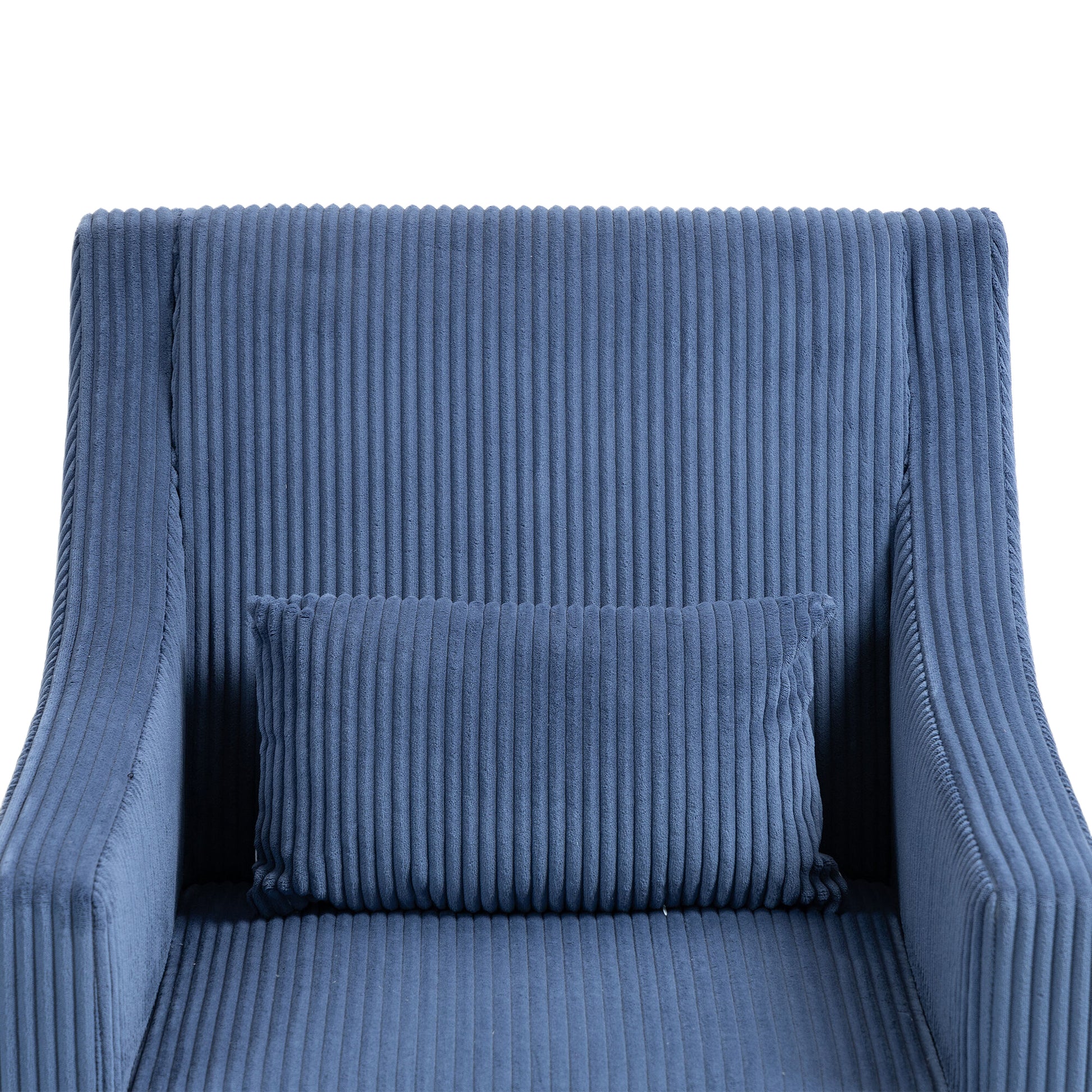 Coolmore Modern Accent Chair,Upholstered Armchair With Scooped Arms For Bedroom,Apartment,Studio,Office,Waiting Room Blue Corduroy Blue Primary Living Space Foam Corduroy