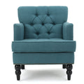 Harrison Tufted Club Chair Teal Fabric