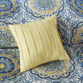6 Piece Reversible Quilt Set With Throw Pillows Blue King Cal King Blue Cotton