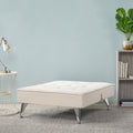 Ottoman Chair Ivory Fabric