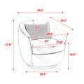 Upholstered Swivel Barrel Armchair With Storage Modern Living Room Side Chair For Bedroom Office Reading Spaces Pu Red Red Foam Upholstered