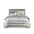 8 Piece Printed Seersucker Comforter And Quilt Set Collection Yellow King Cal King King Yellow Polyester