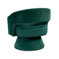 Modern Luxury Swivel Accent Chair 1Pc Green Velvet Upholstery Solid Wood Stylish Home Furniture Green Primary Living Space Luxury,Modern Plywood,Solid Wood