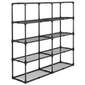 5 Shelf Wire Rack 2Pack Black Steel