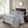 Reversible Bedspread Set Grey King Grey Cotton