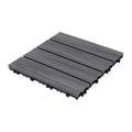 Patio Floor Tiles Pack Of 11 Wpc Wood Plastic Composite Patio Deck Tiles Diy Interlocking Decking Tiles, Quick Deck Floor Tile, Court Tile, Water Resistant Indoor Outdoor 11.8