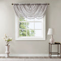 Diamond Sheer Embroidered Waterfall Valance Grey 38X46