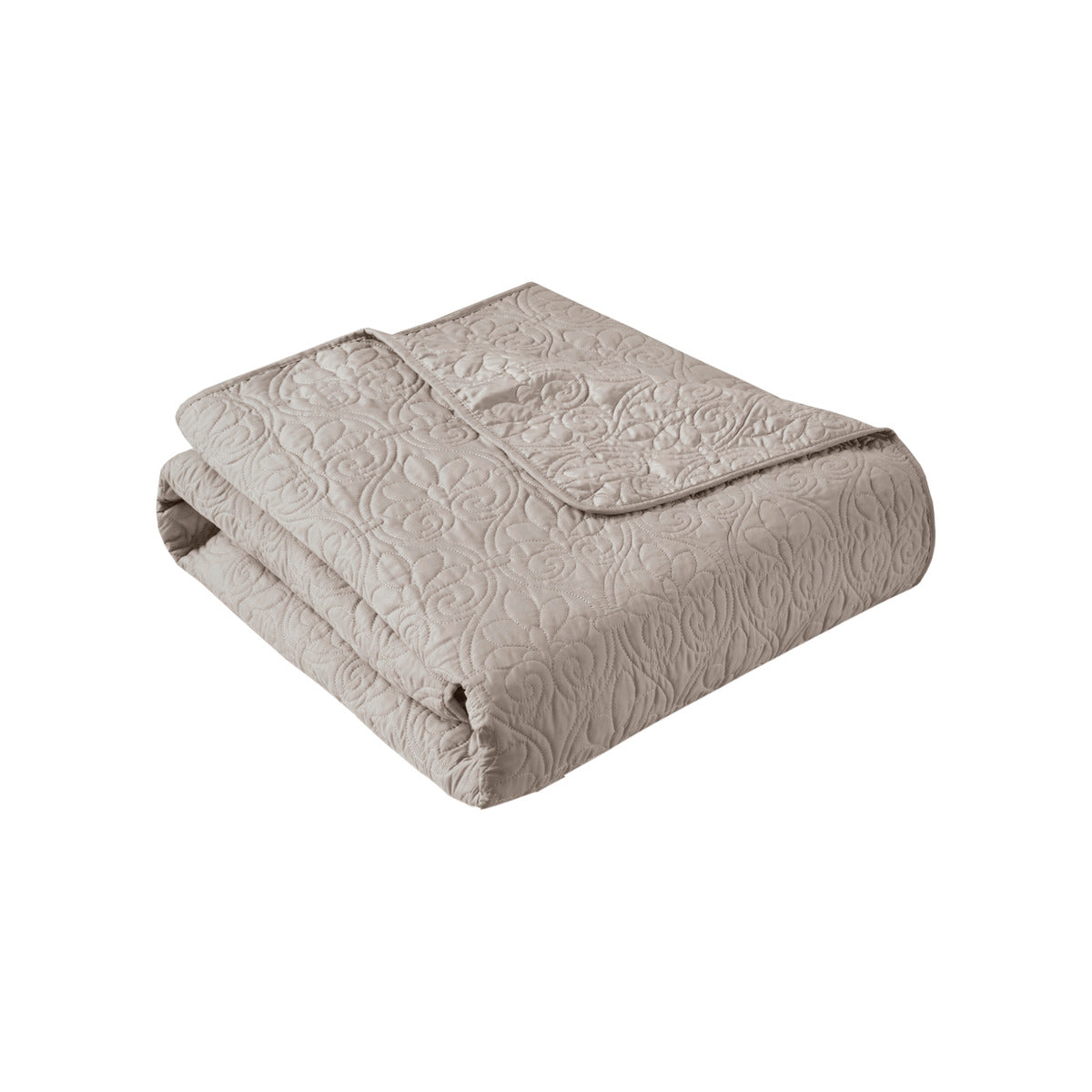 Oversized Quilted Throw Khaki 60X70" Khaki Cotton