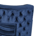 Swivel Arm Chair Blue Velvet