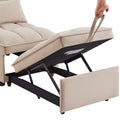4 In1 Multi Function Single Sofa Bed With Storage Pockets,Tufted Single Pull Out Sofa Bed With Adjustable Backrest And Pillows ,Convertible Chaise Lounge,Taupe Taupe Velvet Metal Primary Living Space American Design Armless Foam Velvet 1 Seat