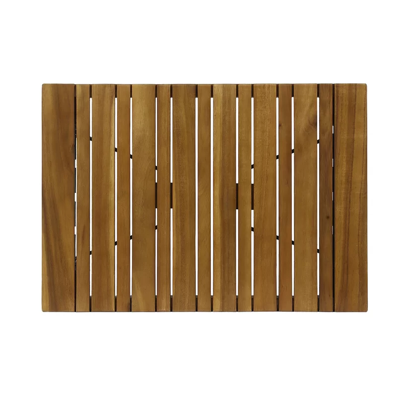 Huntsville Outdoor Foldable 2 Seater Acacia Wood Chat Set With Strapping Belt Accents, Brown And Gray Complete Patio Set Brown Gray Seats 2 Garden & Outdoor 2 Person Seating Group Acacia Wood,Wicker