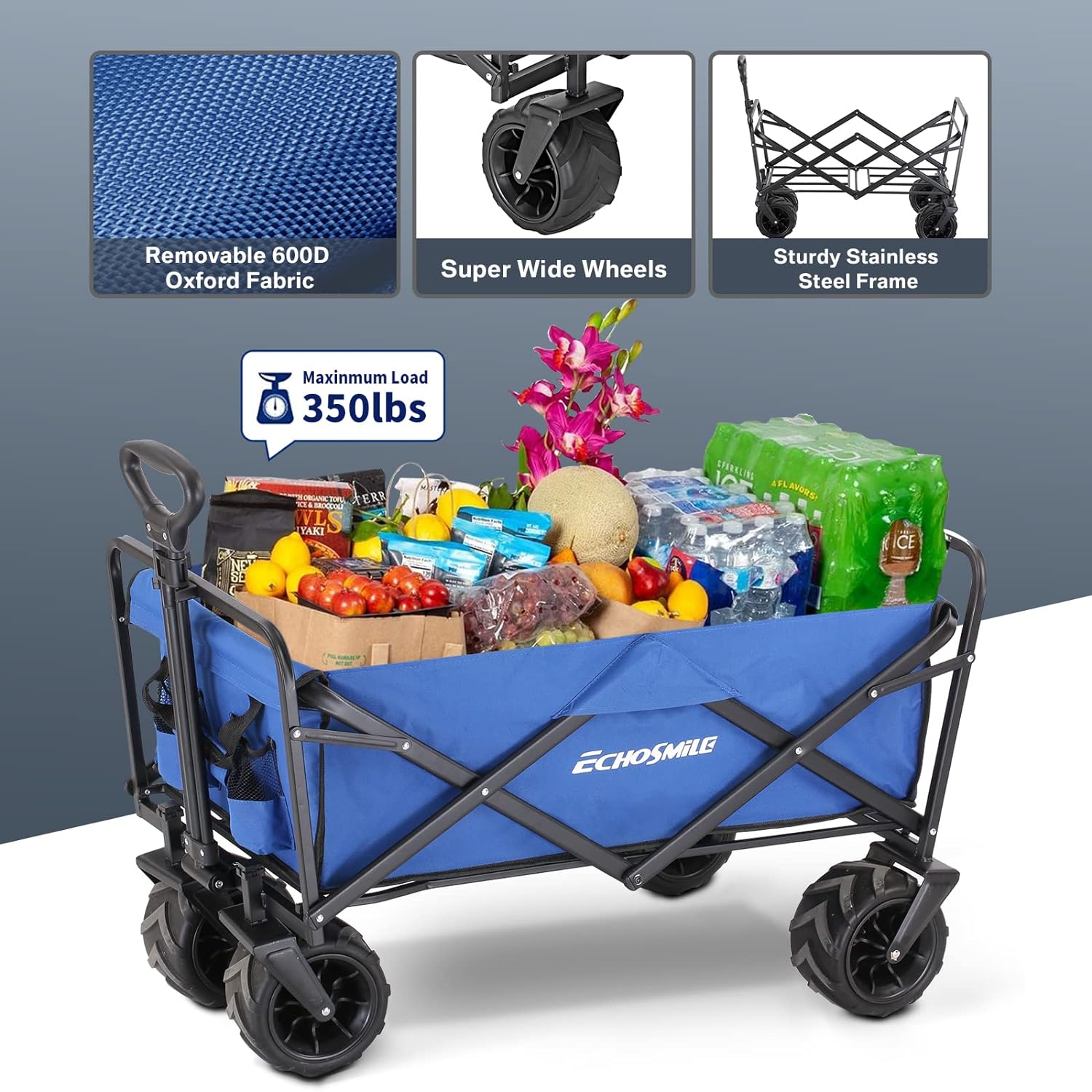 Blue Folding Campers Blue Metal