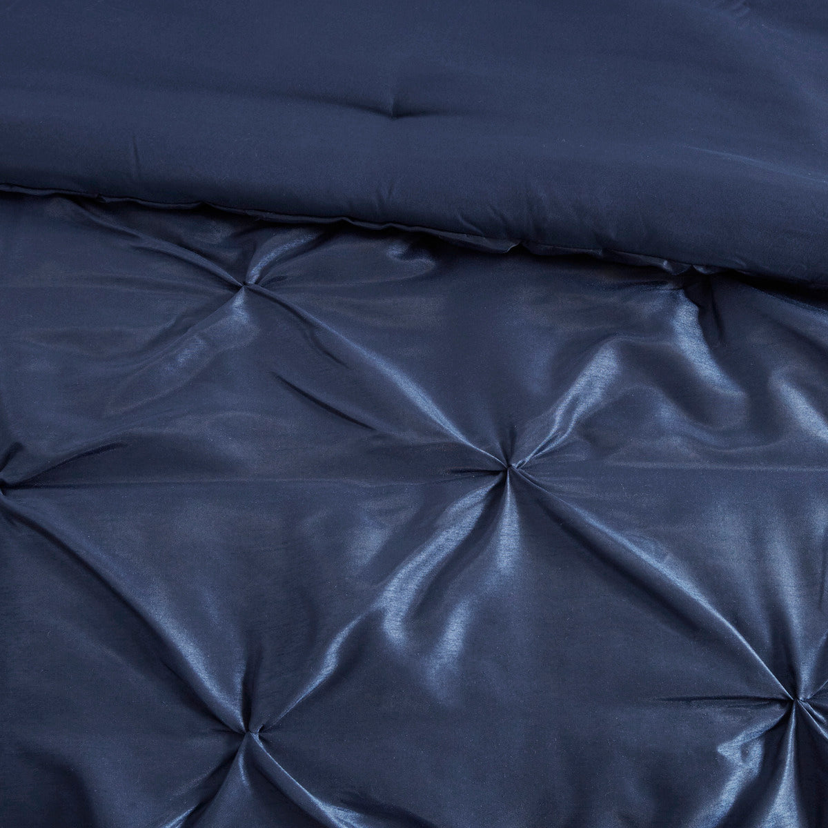 7 Piece Tufted Comforter Set Navy Queen Queen Navy Polyester