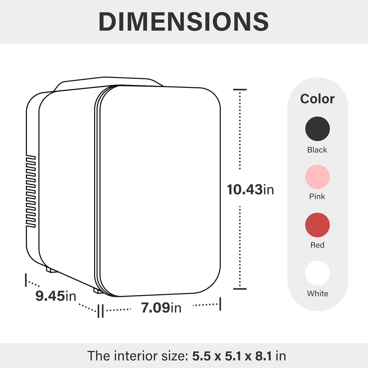 Mini Fridge, 4L 6 Can Portable Cooler & Warmer Freon Free Small Refrigerator Provide Compact Storage For Skincare, Beverage, Food, Cosmetics, Pink Pink Polypropylene