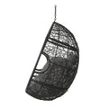 Kylie Hanging Basket Grey Only Basket ,Not Include A Hanging Stand Gray Rattan Waterproof Fabric Metal